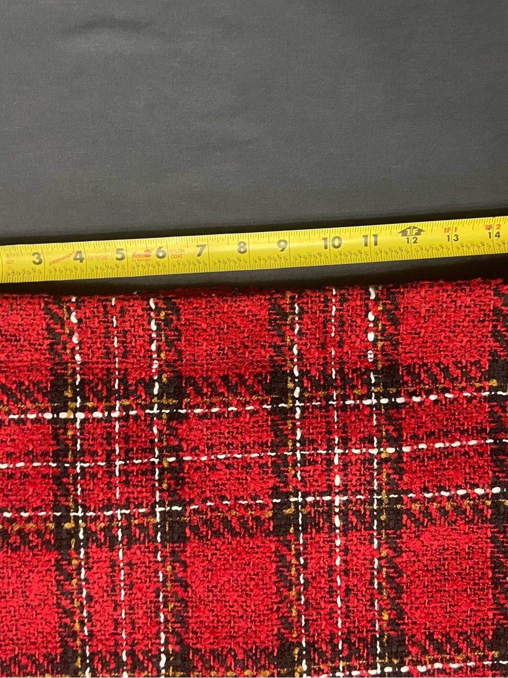 LOFT Womens Red Plaid Tweed Midi Pencil Skirt Sz 8 Holidays Cabincore Preppy - Picture 11 of 13